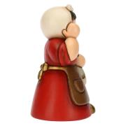 Statuetta donna con pesce del presepe classico Thun rosso Thun Presepe Natalizio