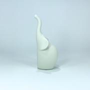 Statuetta moderna Elefante Lineasette Ceramiche design bianco cm16 Statue e Soprammobili