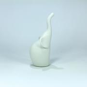 Statuetta moderna Elefante Lineasette Ceramiche design bianco cm16 Statue e Soprammobili