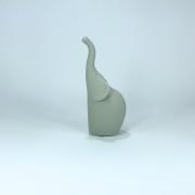 Statuetta moderna Elefante Lineasette Ceramiche design grigio cm16 Statue e Soprammobili