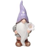 Statuetta Nano portafortuna con fiore grande Statue e Soprammobili