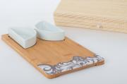 Tagliere da cucina con antipastiera Cuorematto cm28x15 Bomboniere