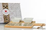 Tagliere da cucina con antipastiera Cuorematto cm31x20 Antipastiere