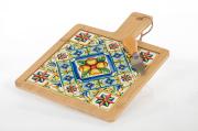 Tagliere da cucina Cuorematto, grande formato con piastrella stampata decoro mediterraneo cm33 Accessori Tavola vari