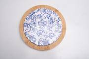 Tagliere girevole Cuorematto con piastrella Fregio blu Accessori Tavola vari