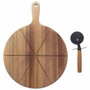 Tagliere in legno con tagliapizza Accessori Tavola vari