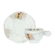 Tazza media Thun linea pioggia e nuvole, set 2 tazze cappuccino Thun CaffÃ¨ al Volo