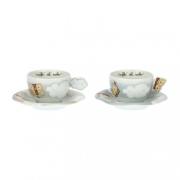 Tazza media Thun linea pioggia e nuvole, set 2 tazze cappuccino Thun CaffÃ¨ al Volo