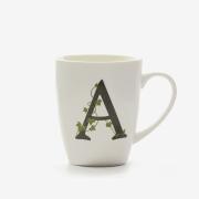 Tazza Mug con Lettera alfabeto 'A' La Porcellana Bianca Tisaniere con filtro e Mug