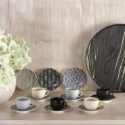 Tazze da caffÃ¨ espresso Tognana decoro Ikat set 6 tazze con piatto Tazzine CaffÃ¨ Mug Tazze e Zuccheriere