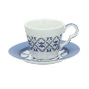 Tazze da caffÃ¨ espresso Tognana Tea Time, set 6 tazze con piatto decoro blu e grigio Tazzine CaffÃ¨ Mug Tazze e Zuccheriere