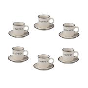 Tazze da caffÃ¨ espresso vintage avorio, set da 6 tazzine con piatto Tazzine CaffÃ¨ Mug Tazze e Zuccheriere