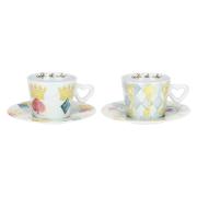 Tazze medie Thun, set 2 tazze con piatto Incanto di Primavera Tazze medie per The - Cappuccino