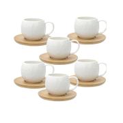 Tazzine caffe espresso La Porcellana Bianca collezione Foglie Tazzine CaffÃ¨ Mug Tazze e Zuccheriere