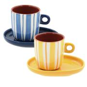 Tazzine caffe espresso Rose & Tulipani Attimi, set due tazzine con piatto Tazzine CaffÃ¨ Mug Tazze e Zuccheriere