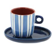 Tazzine caffe espresso Rose & Tulipani Attimi, set due tazzine con piatto Tazzine CaffÃ¨ Mug Tazze e Zuccheriere