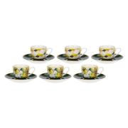 Tazzine caffe espresso Rose & Tulipani Mirabilia Libellula, set sei tazzine con piatto Tazzine CaffÃ¨ Mug Tazze e Zuccheriere
