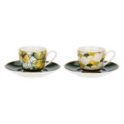 Tazzine caffe espresso Rose & Tulipani Mirabilia Libellula, set sei tazzine con piatto Tazzine CaffÃ¨ Mug Tazze e Zuccheriere