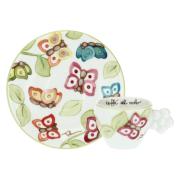 Tazzine caffe Thun farfalle in festa set 2 tazze in porcellana con piatto 110ml Thun Casa Cucina