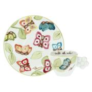 Tazzine caffe Thun farfalle in festa set 2 tazze in porcellana con piatto 110ml Thun Casa Cucina