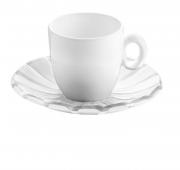 TAZZINE DA CAFFE GUZZINI GRACE SET DA 2 PEZZI CON PIATTO BIANCO Guzzini Grace