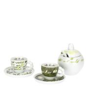 Tazzine Thun per caffÃ¨ espresso - Set due Tazze con zuccheriera CaffÃ¨ al Volo verdi Tazzine CaffÃ¨ Mug Tazze e Zuccheriere