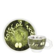 Tazzine Thun per caffÃ¨ espresso - Set due Tazze con zuccheriera CaffÃ¨ al Volo verdi Tazzine CaffÃ¨ Mug Tazze e Zuccheriere