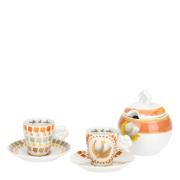 Tazzine Thun per caffÃ¨ espresso - Set due Tazze con zuccheriera Tulipani Tazzine CaffÃ¨ Mug Tazze e Zuccheriere