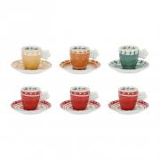 Tazzine Thun per caffÃ¨ espresso, set sei tazze con piatto collezione caffÃ¨ al volo Orianne Thun CaffÃ¨ al Volo
