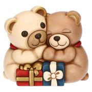 Teddy in coppia Natale Thun - Coppia di orsetti con regali Teddy Thun