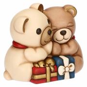 Teddy in coppia Natale Thun - Coppia di orsetti con regali Teddy Thun