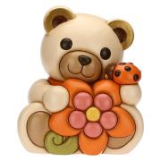 Teddy primavera con fiore e coccinella, maxi Thun Animali