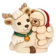 Teddy Thun a cavallo con Renna Thun Natale Oggetti decorativi