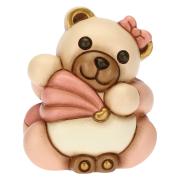 Teddy Thun con culla rosa 