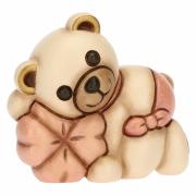 Teddy Thun con quadrifoglio rosa Bomboniere