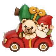 Teddy Thun e gnomo Oliver con macchina in ceramica Thun Natale Oggetti decorativi