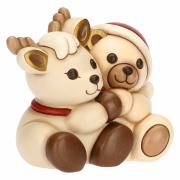 Teddy Thun e Renna Robin abbracciati Thun Natale Oggetti decorativi