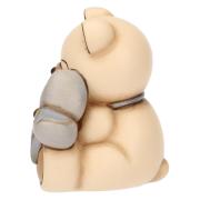 Teddy Thun in ceramica con girandola azzurra Bomboniere