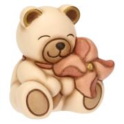 Teddy thun in ceramica con girandola rosa Bomboniere