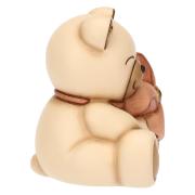 Teddy thun in ceramica con girandola rosa Bomboniere
