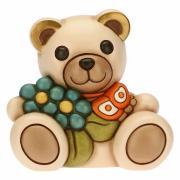 Teddy Thun primavera 2022 con fiori azzurri e farfalla Thun Animali