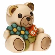 Teddy Thun primavera 2022 con fiori azzurri e farfalla Thun Animali
