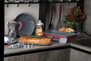 Teglia da forno per pizza rettangolare Antiaderente Tognana Cherry cm44x30 Pentole Padelle e Accessori Cottura