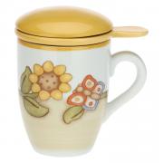 Tisaniera in porcellana Thun Country 2021 con fiori Tisaniere con filtro e Mug