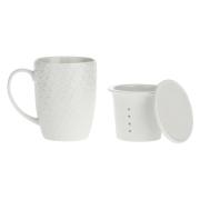 Tisaniera Infusiera La Porcellana Bianca Momenti Tisaniere con filtro e Mug