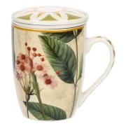 Tisaniera Infusiera Rose & Tulipani Mirabilia giallo con filtro e coperchio Tisaniere con filtro e Mug