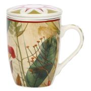 Tisaniera Infusiera Rose & Tulipani Mirabilia rosso con filtro e coperchio Tisaniere con filtro e Mug