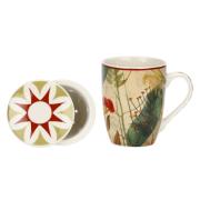Tisaniera Infusiera Rose & Tulipani Mirabilia rosso con filtro e coperchio Tisaniere con filtro e Mug