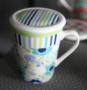 Tisaniera Infusiera Tognana New Milk Juniper con filtro e coperchio Tisaniere con filtro e Mug
