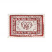Tovaglietta da tavolo in tessuto, colorazione Alpen trama rossa cm30x50 Tessile per Casa